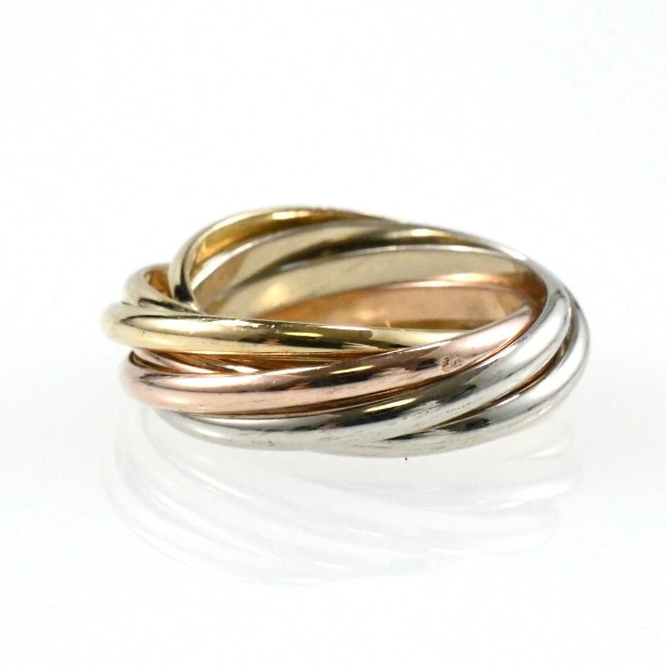 カルティエ トリニティ リング SM #44 スリーカラー【23436】 カルティエ トリニティ リング SM #44 スリーカラー【23436