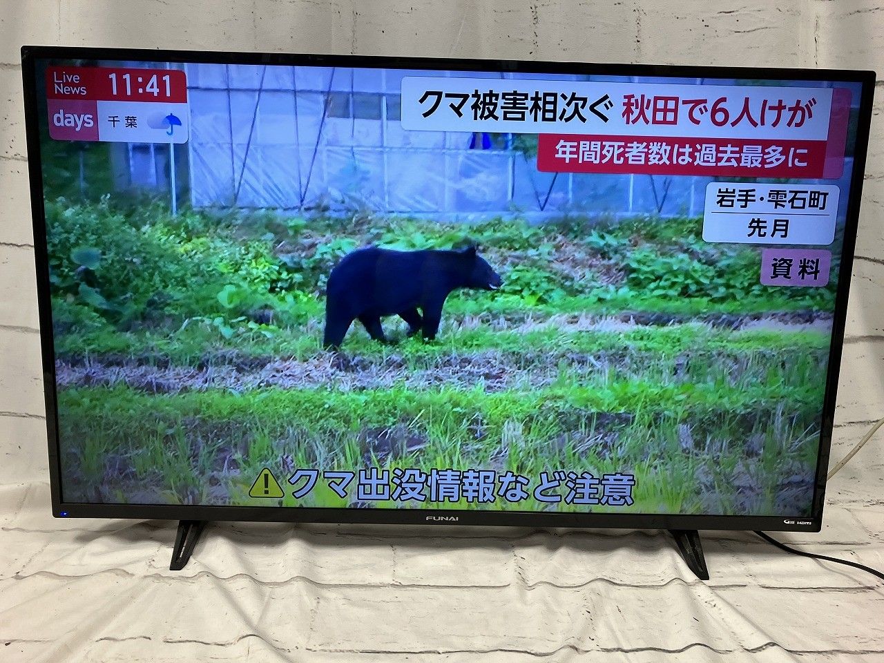 状態良好 FUNAI フナイ 43V型 4K対応 デジタルハイビジョン液晶テレビ FL-43U3020