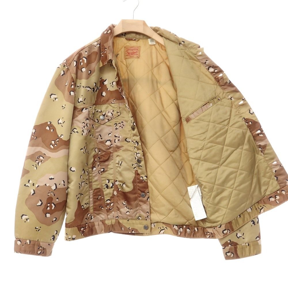 【中古】シュプリーム Supreme 2019年秋冬 Levi's Nylon Trucker Jacket ナイロン カモフラ柄 トラッカージャケット カーキベージュ系xブラウン【サイズXL】【メンズ】-3