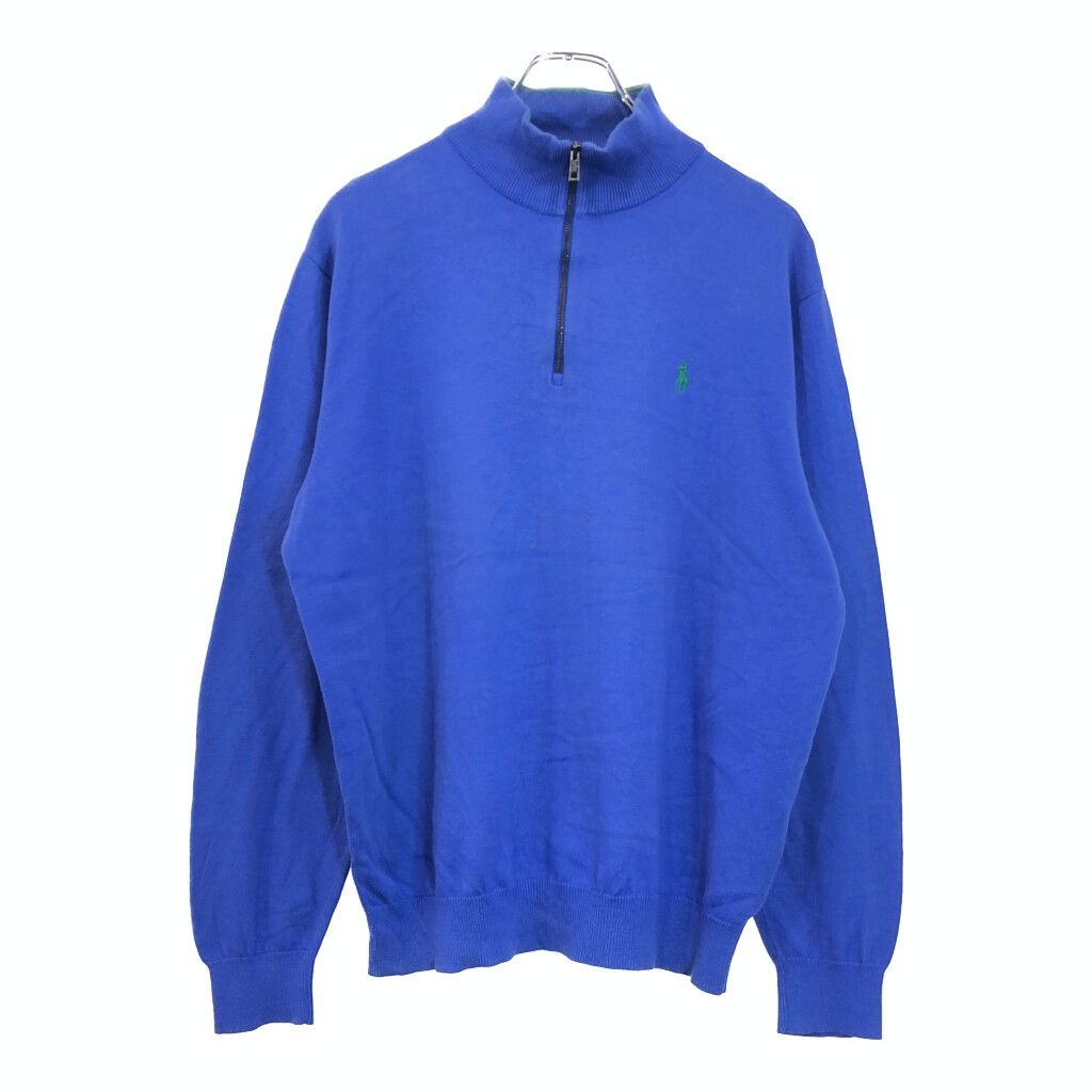 Polo Golf - POLO GOLF　ポロゴルフ　ハーフジップ　M　ブルー POLO GOLF ポロゴルフ ラルフローレン ハーフジップ コットン