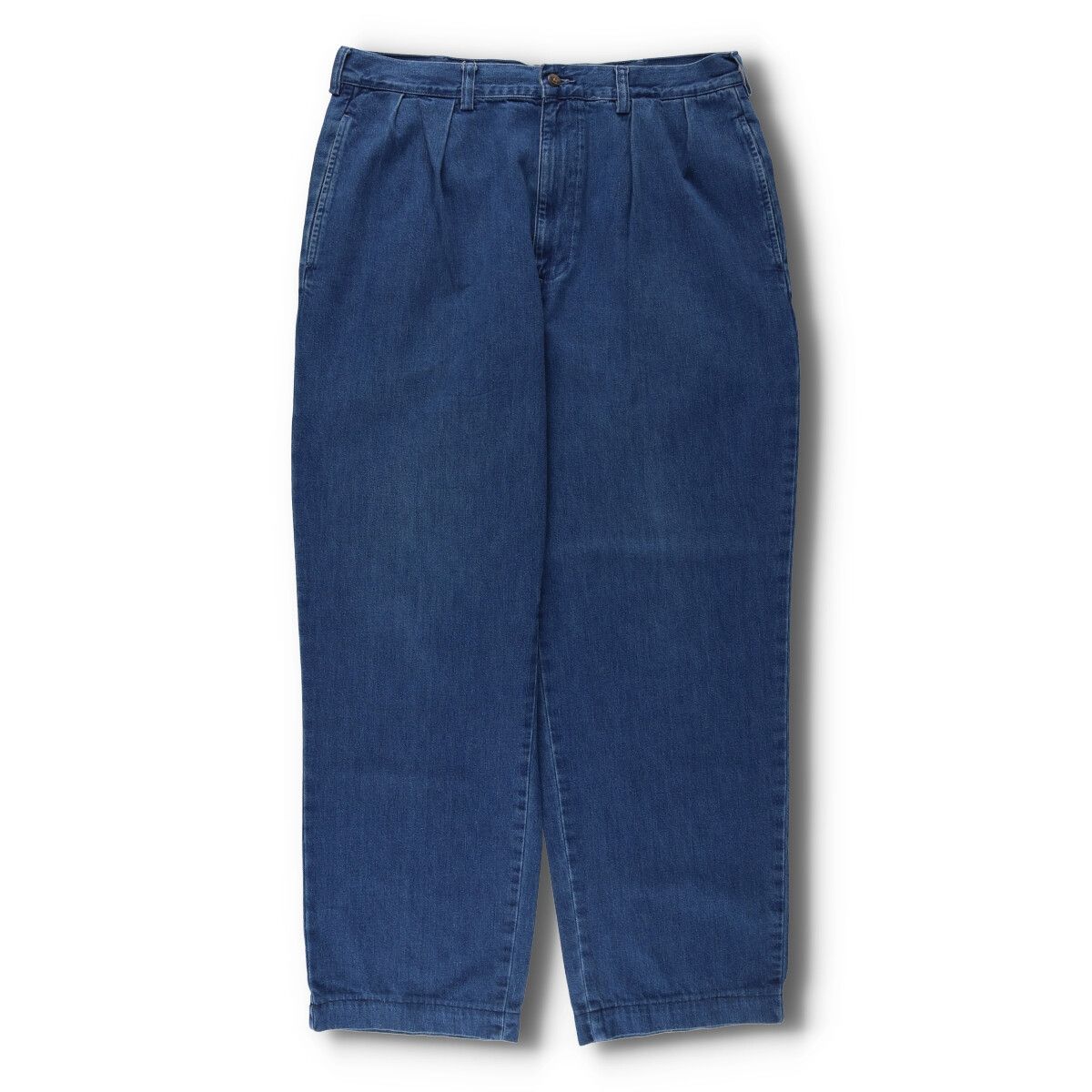 古着 90年代 ラルフローレン Ralph Lauren POLO by Ralph Lauren ANDREW PANT ツータック テーパードデニムパンツ|evb010816