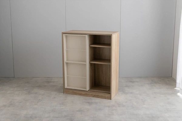 本棚 幅71cm スライド棚 おしゃれ ディスプレイ ラック 収納棚