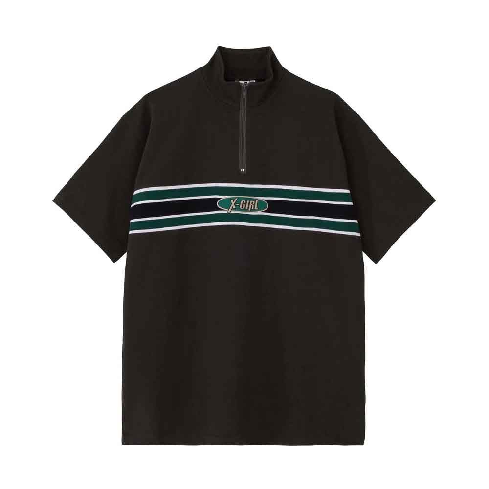 エックスガール カジュアルドレス STRIPE - OVAL LOGO DRESS レディース CHARCOAL