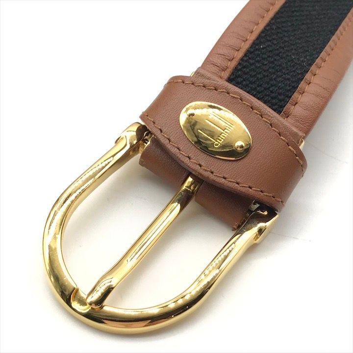 新品未使用 Dunhill ダンヒル キャンバス レザー ベルト