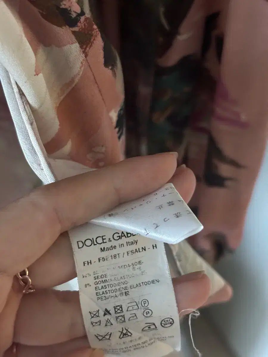 D&G 花柄レース シルク混 チュニック ブラウス 38 M D&G 花柄レース