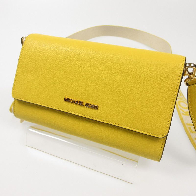 マイケルコース　ショルダーバッグ　イエロー(美品) MICHAEL KORS マイケルコース バッグ イエロー ハンド ショルダー