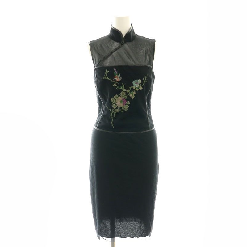 ヴィヴィアンタム VIVIENNE TAM パワーネット 花柄刺繍 マオカラー