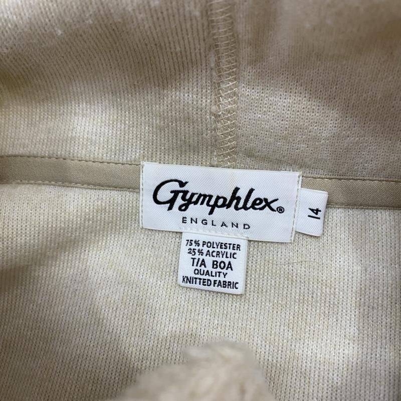 ジムフレックス ボアベスト フード付き クリーム色 SIZE:14 - 10137660 10137660 GYMPHLEX ジムフレックス ベスト ボアベスト フード付き