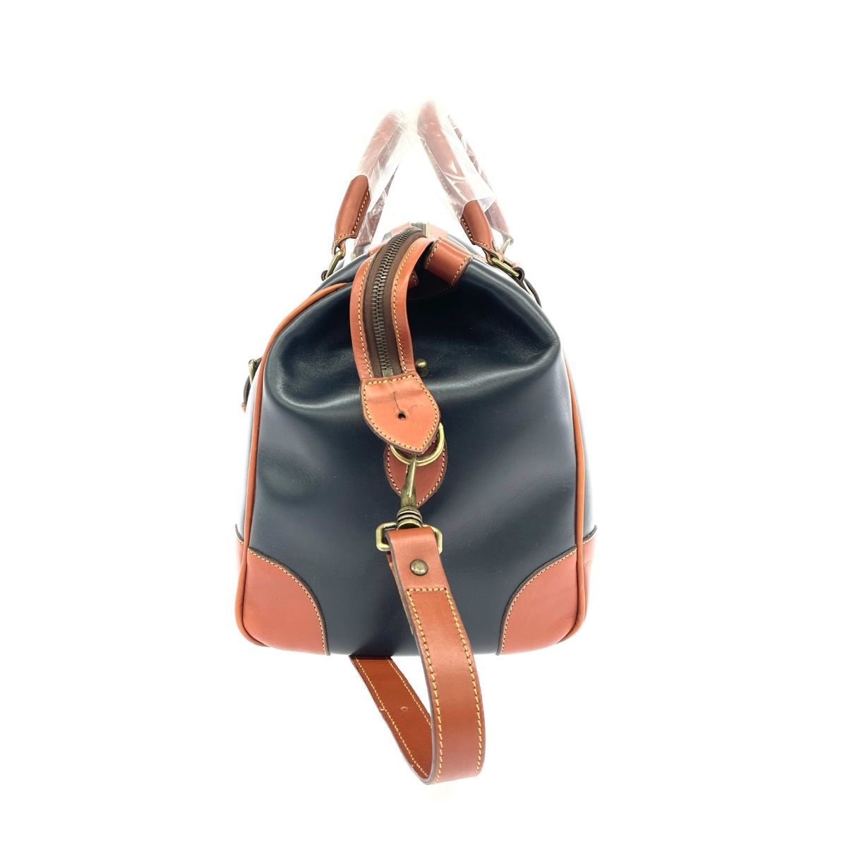 Christian Dior ディオール トロッター ボストンバッグ ネイビー 極