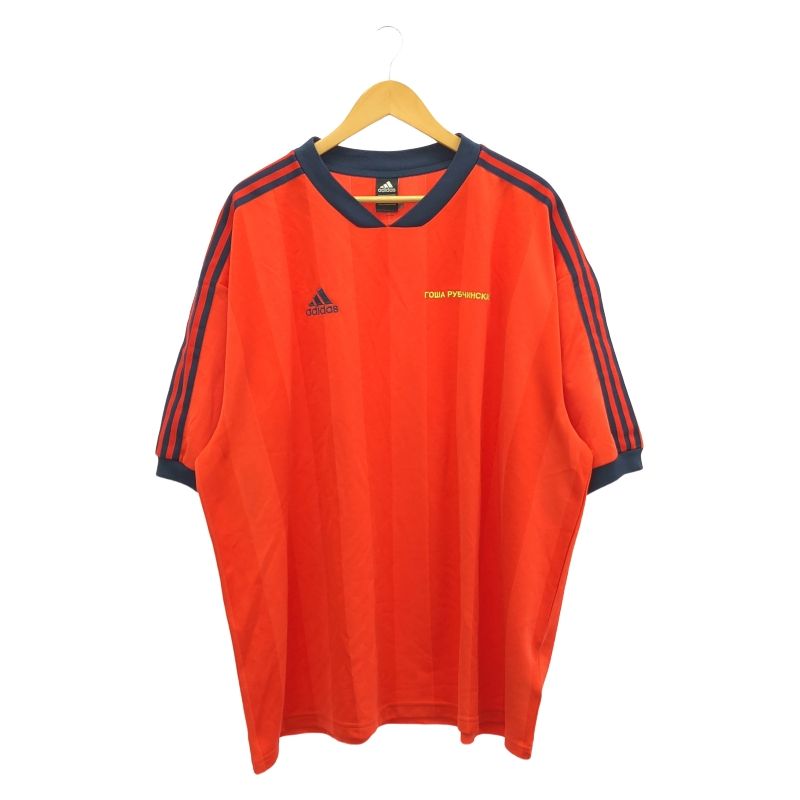 中古】adidas×gosha rubchinskiy ゲームシャツ サイズL オレンジ