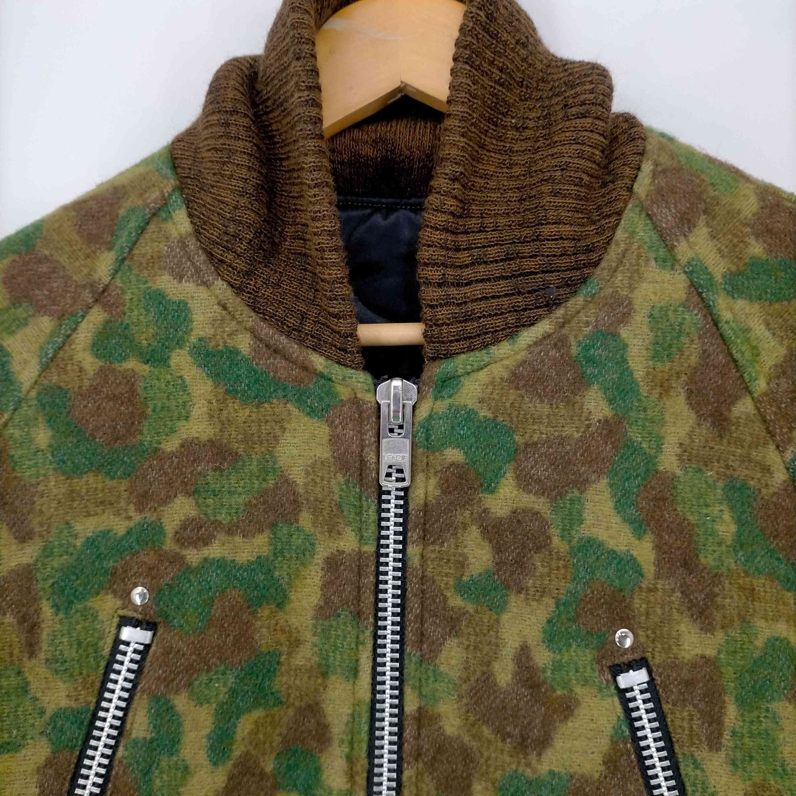 MONITALY モニタリー ミリタリージャケット USA製 サイズ36 モニタリー MONITALY USA製 八の字 camo bomberジャケット