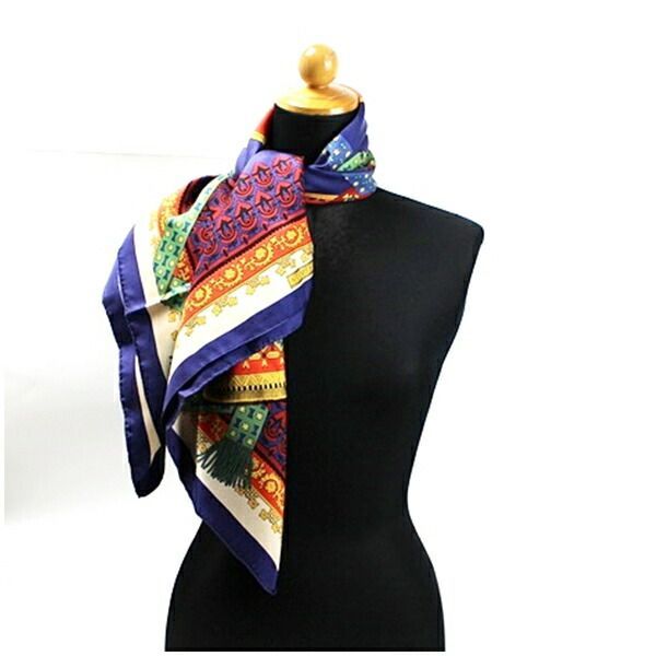 エルメス シルク スカーフ カレ90 Brins d'or 金の若枝 中古 - メルカリ