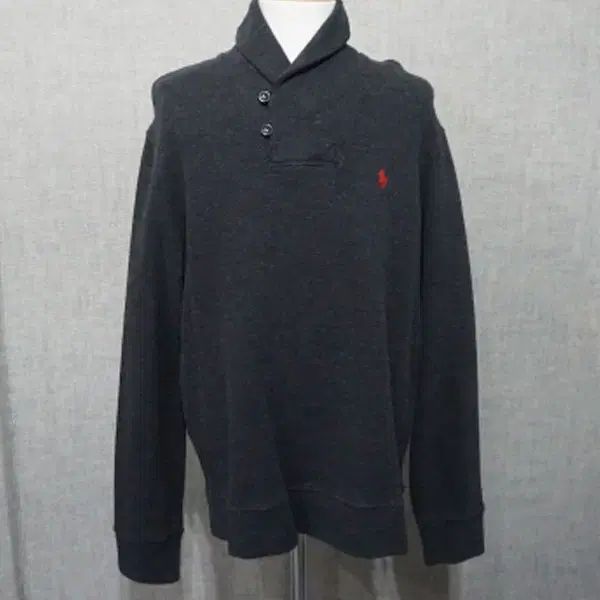 M9622 ー ポロ メンズ 100 サイズ ダーク グレー ショールカラーネック Tシャツ
