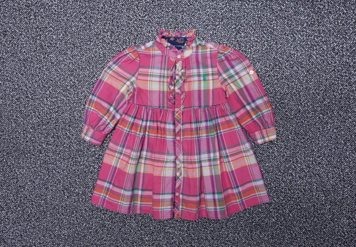 12M ポロ キッズ チェック ワンピース