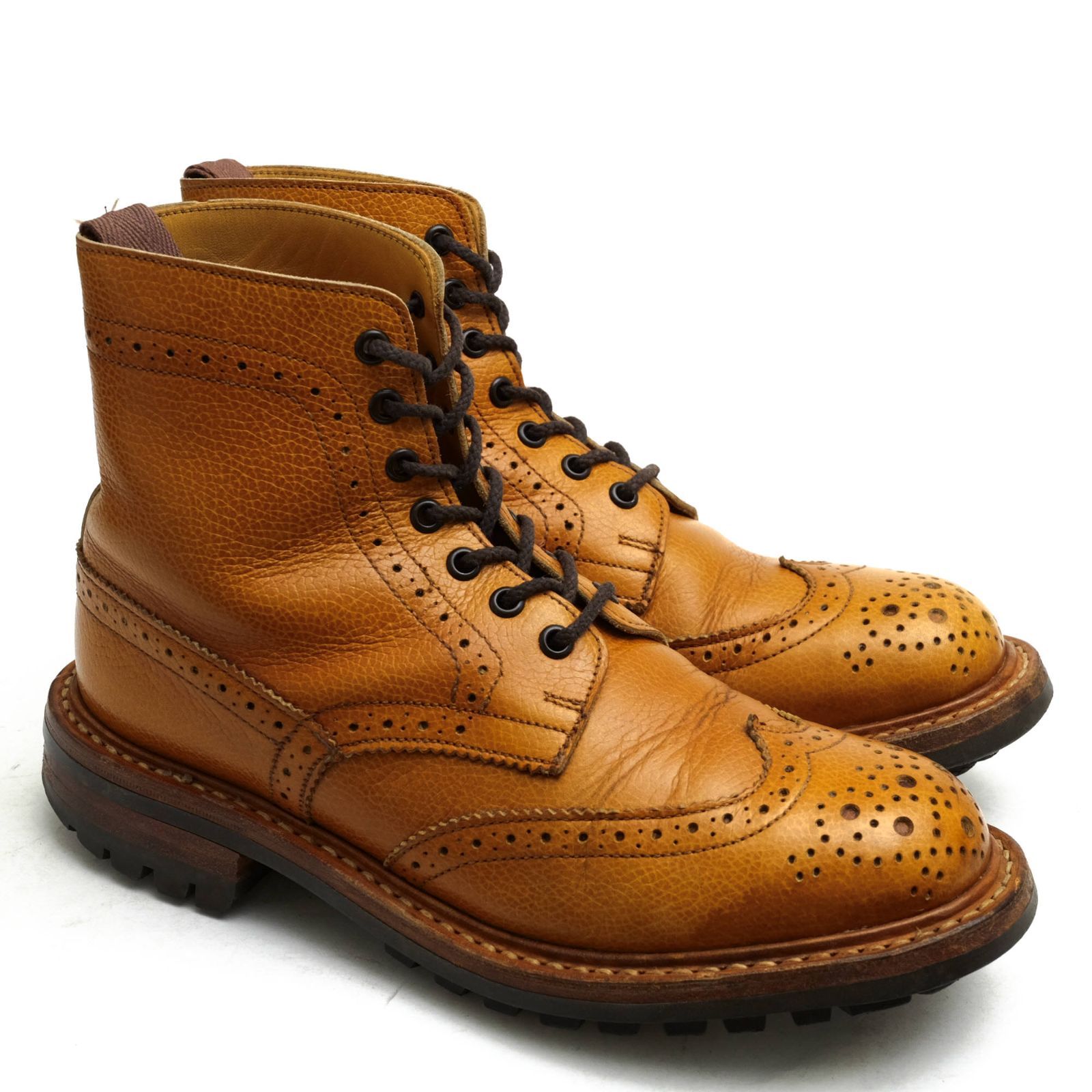 Tricker's◇カントリーブーツ/ウイングチップ/CML/レザー/M2508