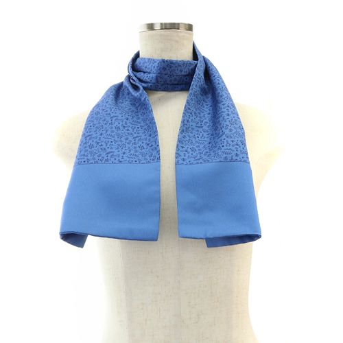 エルメス マルジェラ期 アニマル柄 アスコットタイ ストール シルク 青  