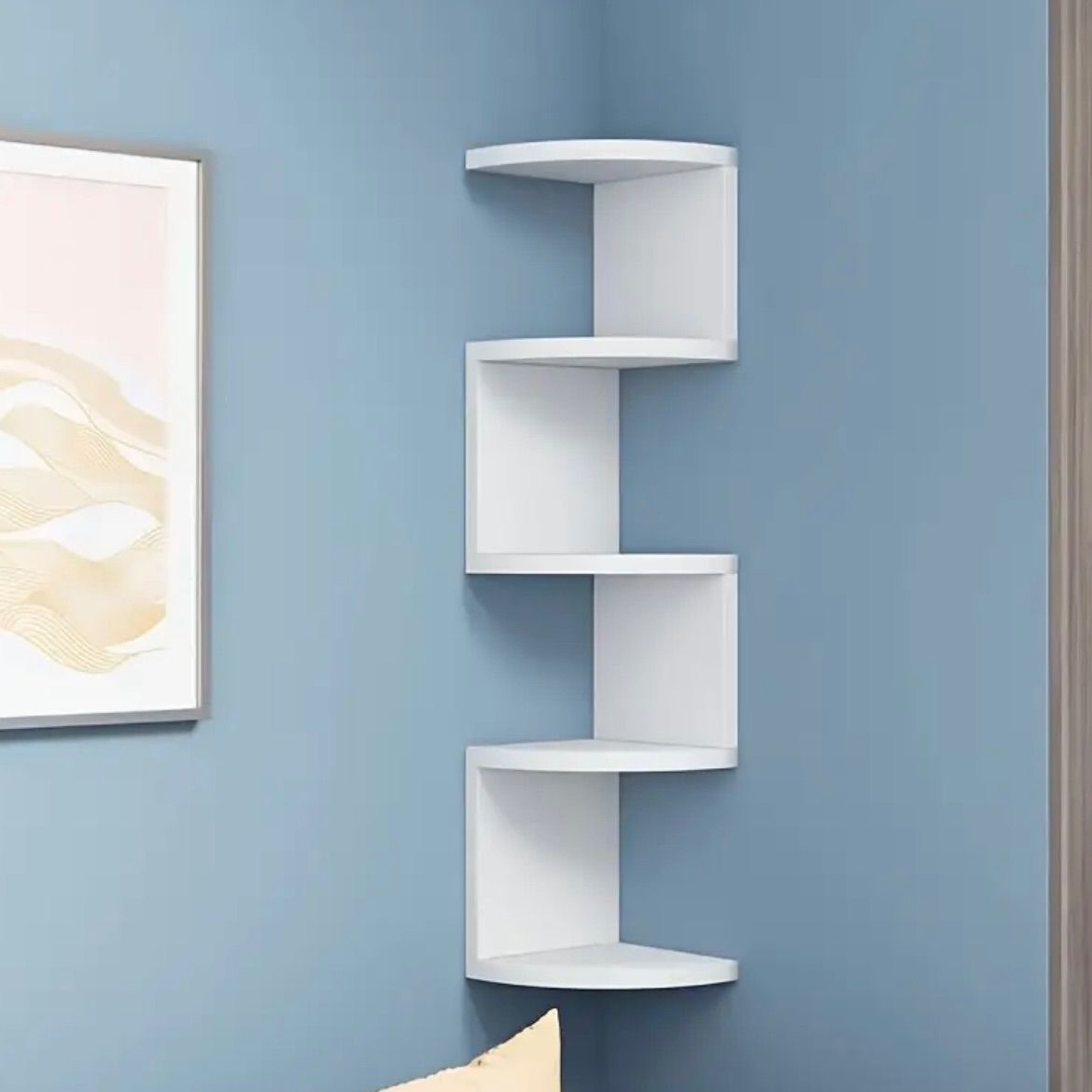 幅36cm】Libro 回転ブックシェルフ(7段タイプ) ホワイト 回転本棚 回転