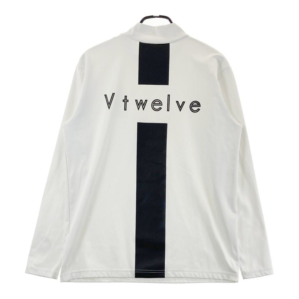 サイズ：L V12 ヴィトゥエルヴ  裏起毛ハイネック長袖Tシャツ  ホワイト系 [240101481239] ゴルフウェア メンズ ストスト サイズ：L V12 ヴィトゥエルヴ 裏起毛ハイネック長袖Tシャツ