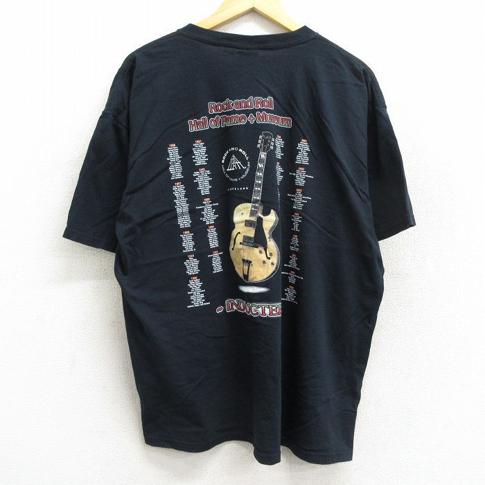 XL/古着 半袖 ビンテージ ロック バンド Tシャツ メンズ 00s ロックンロール ギター ミュージアム AC/DC コットン クルーネック 黒  ブ - メルカリ