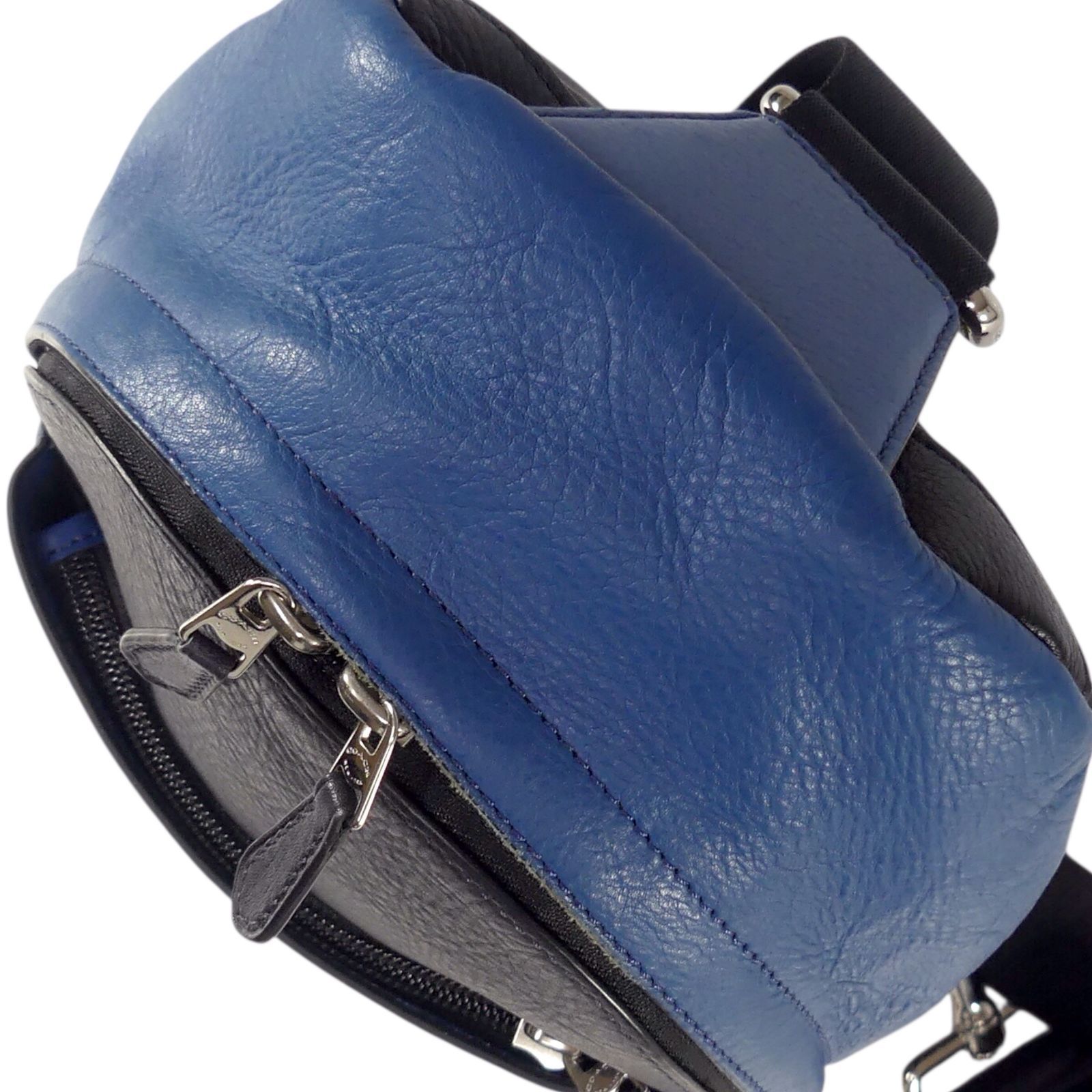 COACH スリングバッグ 青/黒 COACH コーチ ボディバッグ メンズ レディース シグネチャー 縦