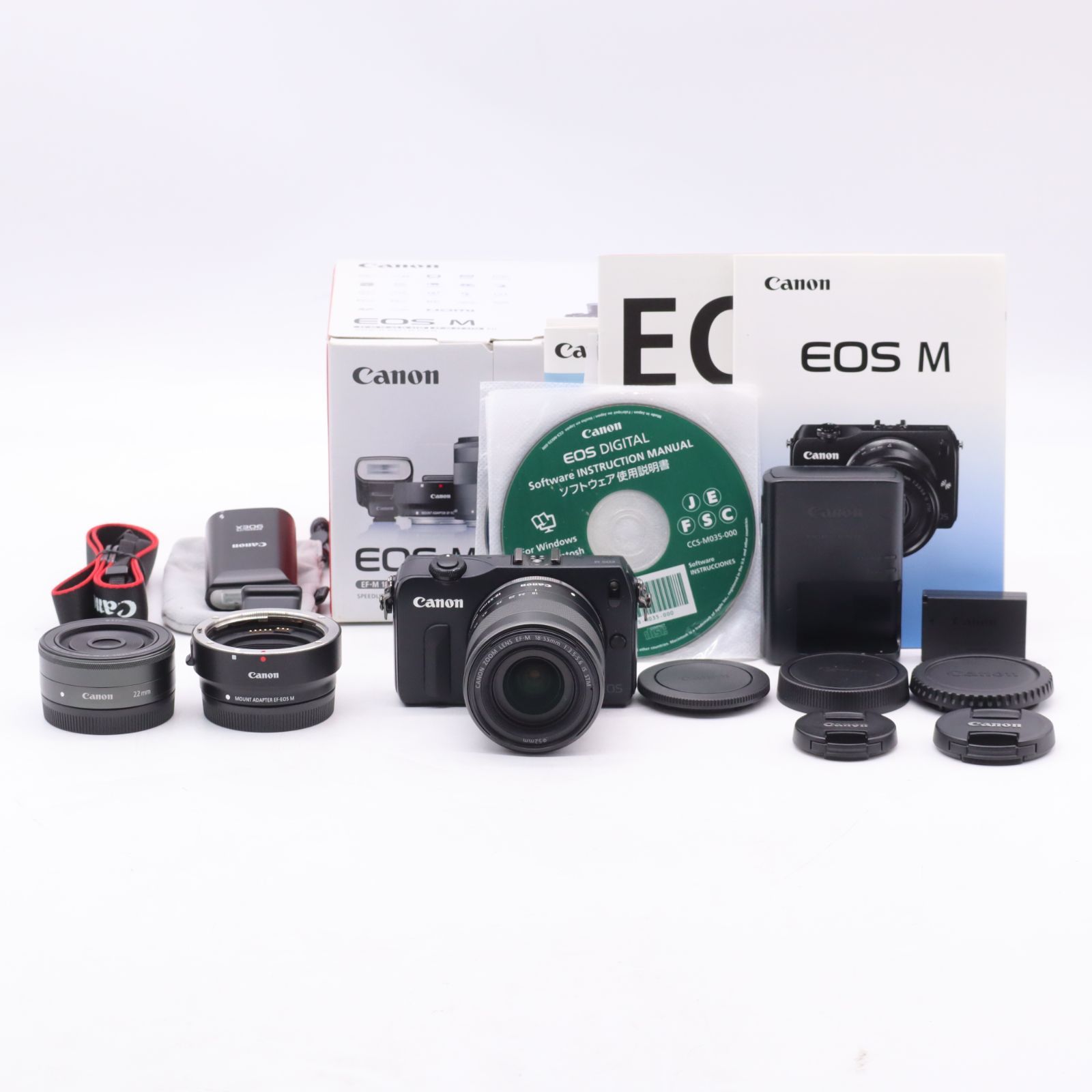 Canon ミラーレス一眼カメラ EOS M ダブルレンズキット EF-M18-55mm F3 