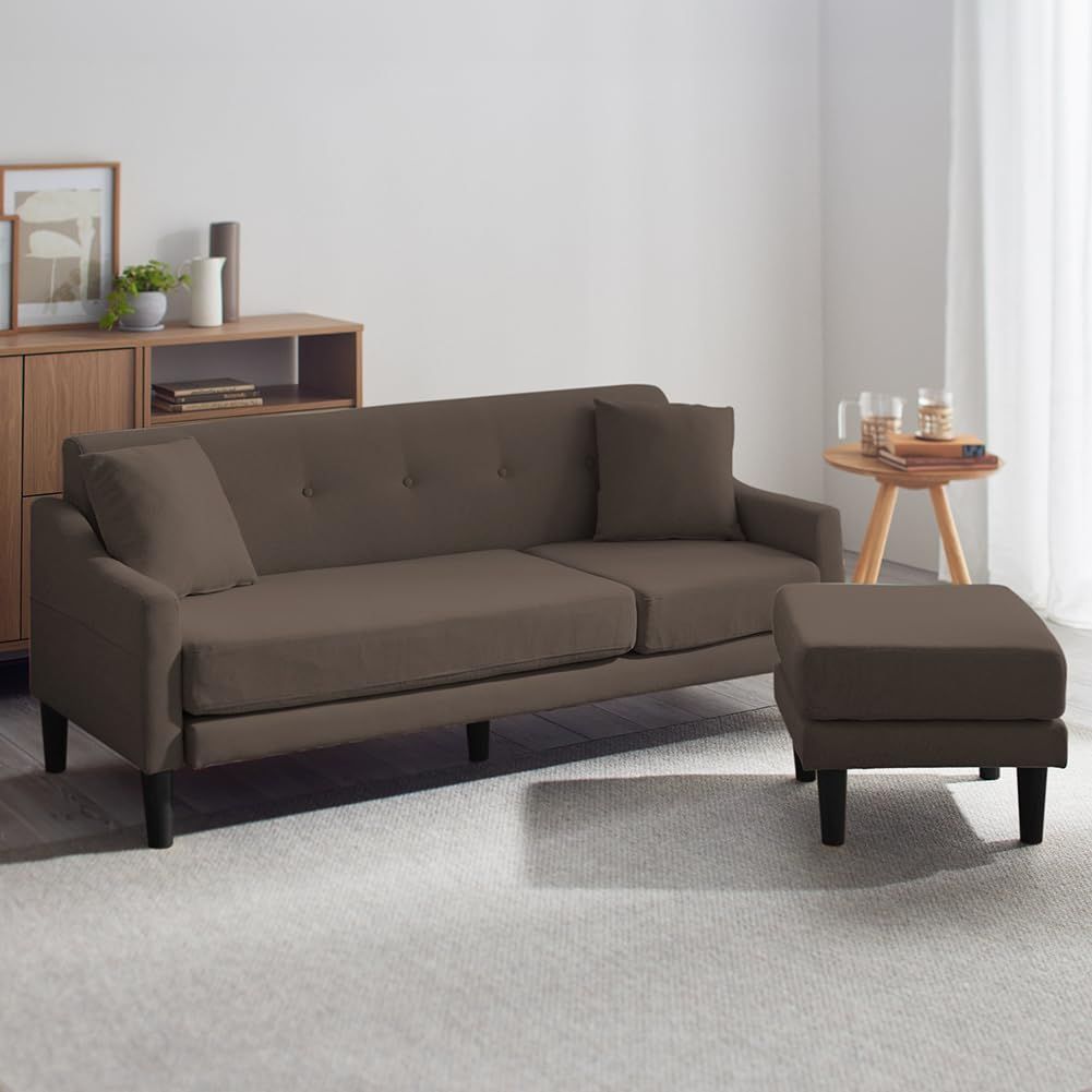 新着商品 クッション2個付き 自由自在なレイアウト 耐荷重 約240kg ポケットコイルで弾力性と耐久性に優れる サイドポケット付き 幅166×奥行118×高さ68 耐久性試験5万回クリア! 広々設計 ライトブラウン かんたん組み立て オールシーズン快適 ロ
