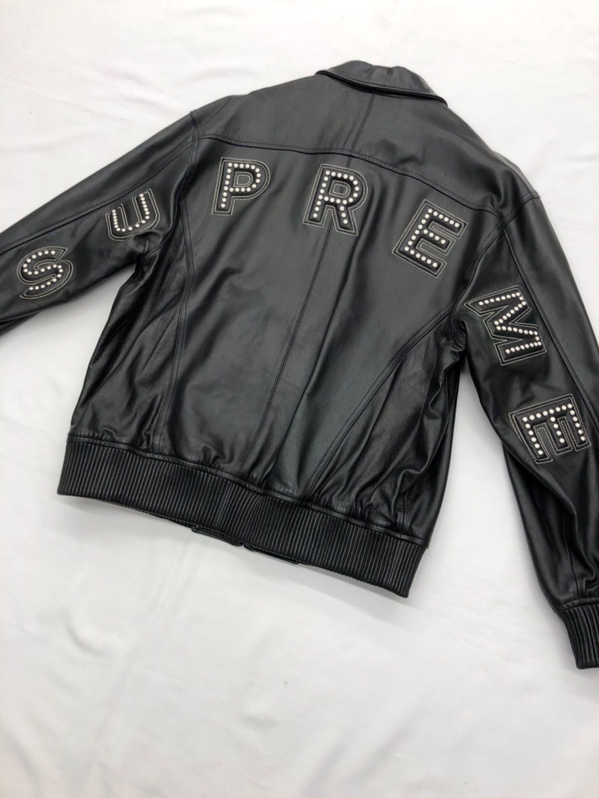 Supreme Studded Arc Logo Leather Jacket - メルカリ