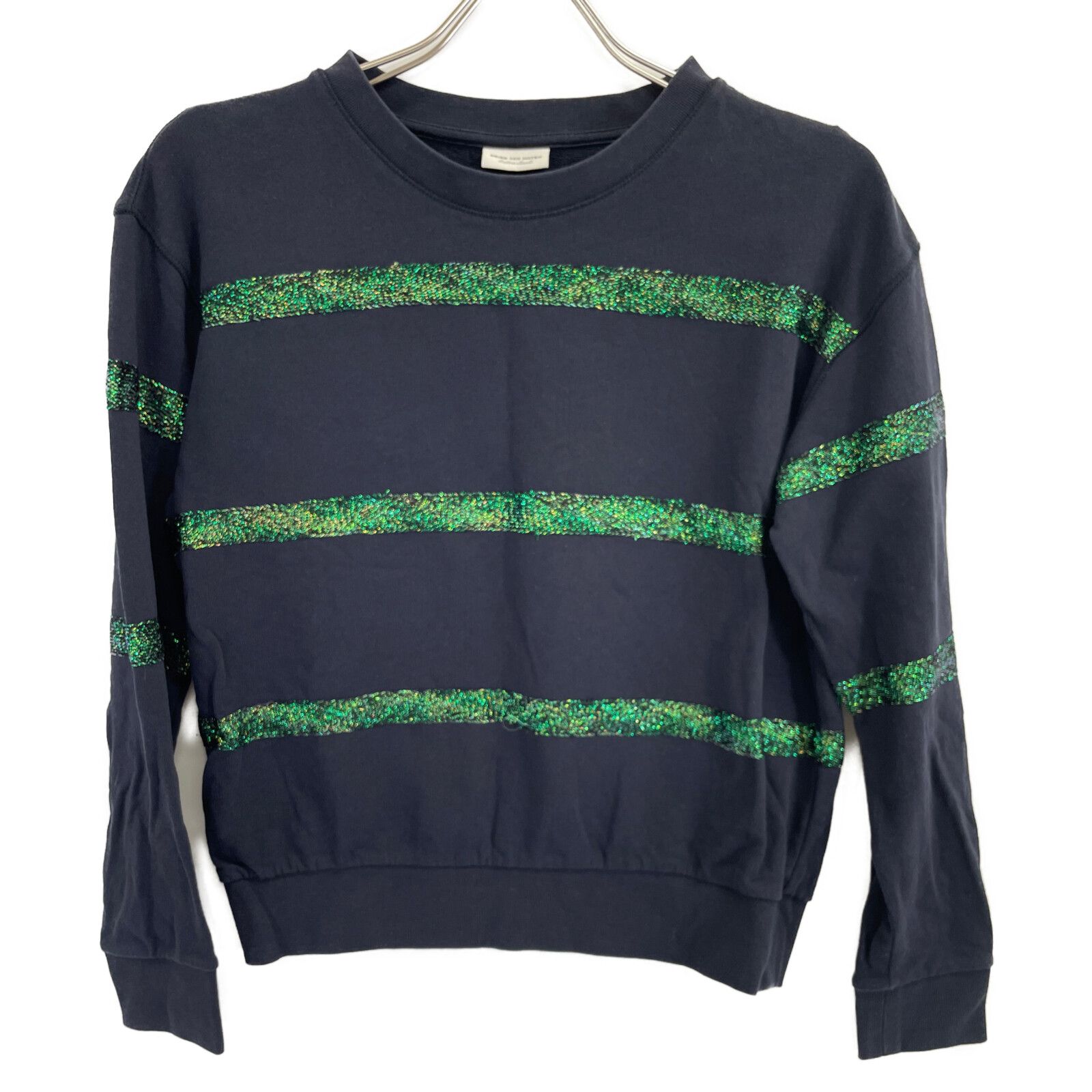 DRIES VAN NOTEN ドリスヴァンノッテン グリーンラメボーダー