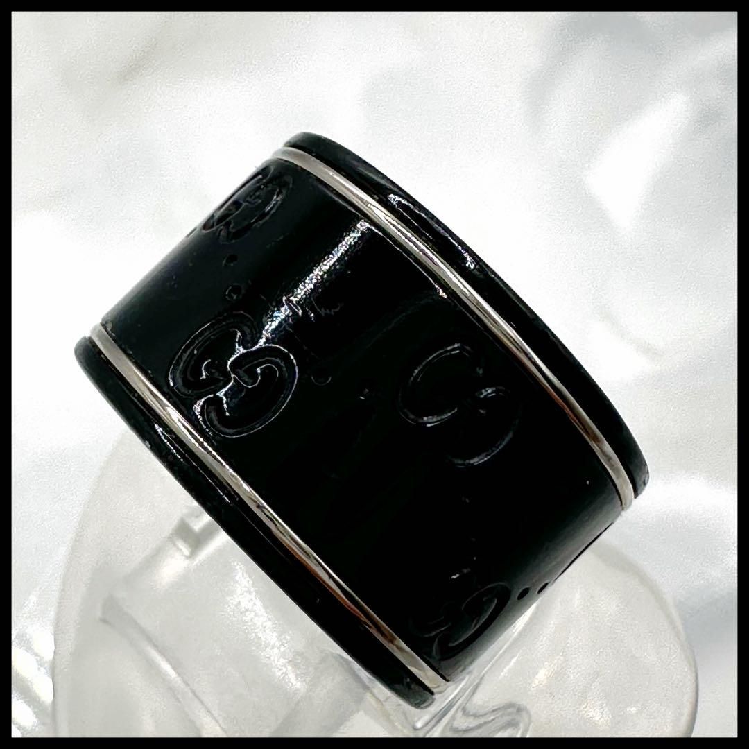 美品✨GUCCI グッチ リング ディアマンテ Ag925 ブラック 15号 美品✨GUCCI グッチ リング ディアマンテ Ag925 ブラック 15号