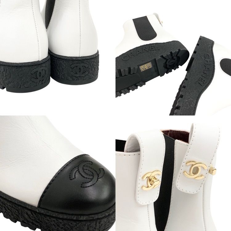 ターンロックサイドゴアブーツ ホワイト