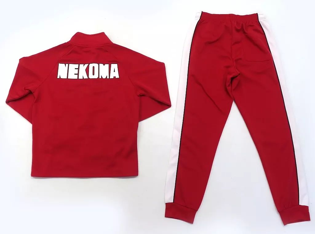 [Used] Clothing and accessories Nekoma High School tracksuit set (top and bottom) Red Men's size M Haikyu!!×Shimamura"Online store exclusive"