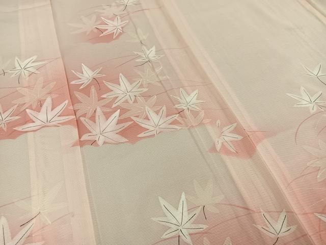 平和屋着物○訪問着 刺繍 楓 暈し染め 金銀彩 正絹 逸品 CAAU1912yc
