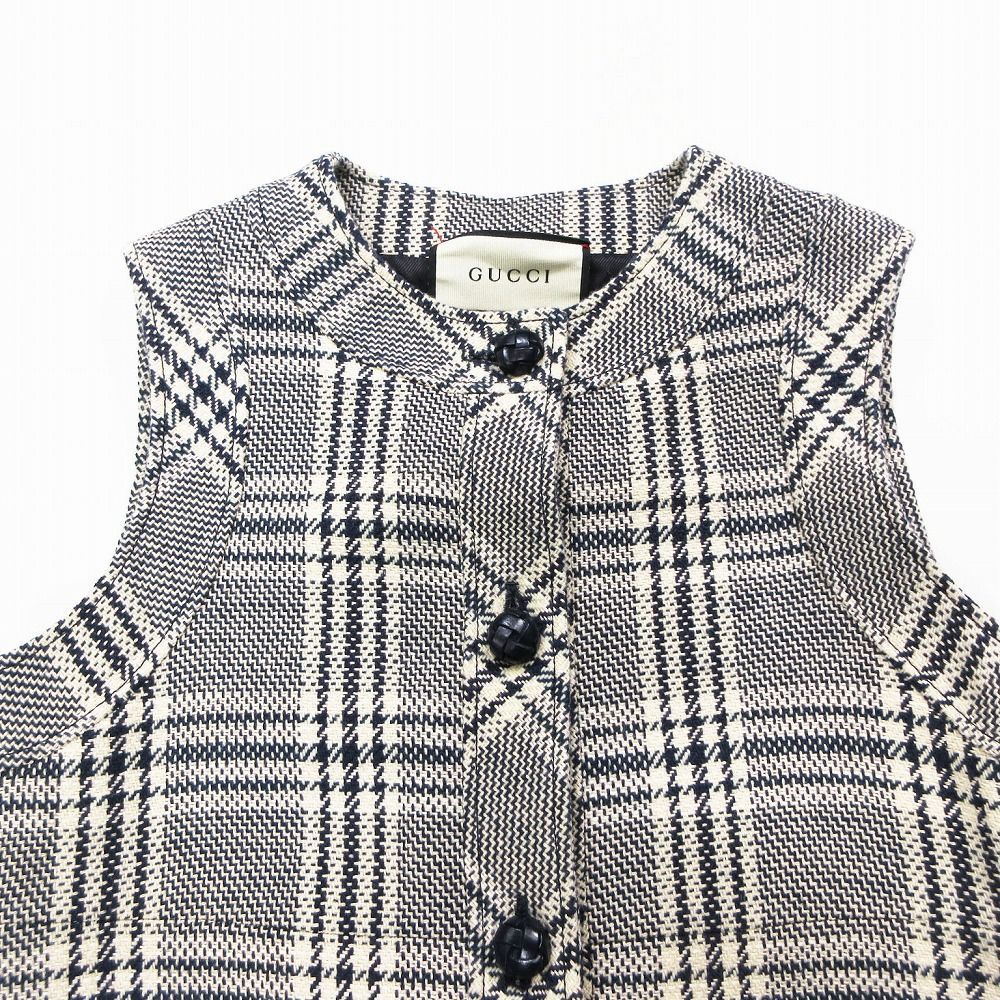 GUCCI グッチ 20AW イカリボタン ノースリーブ ロングワンピース