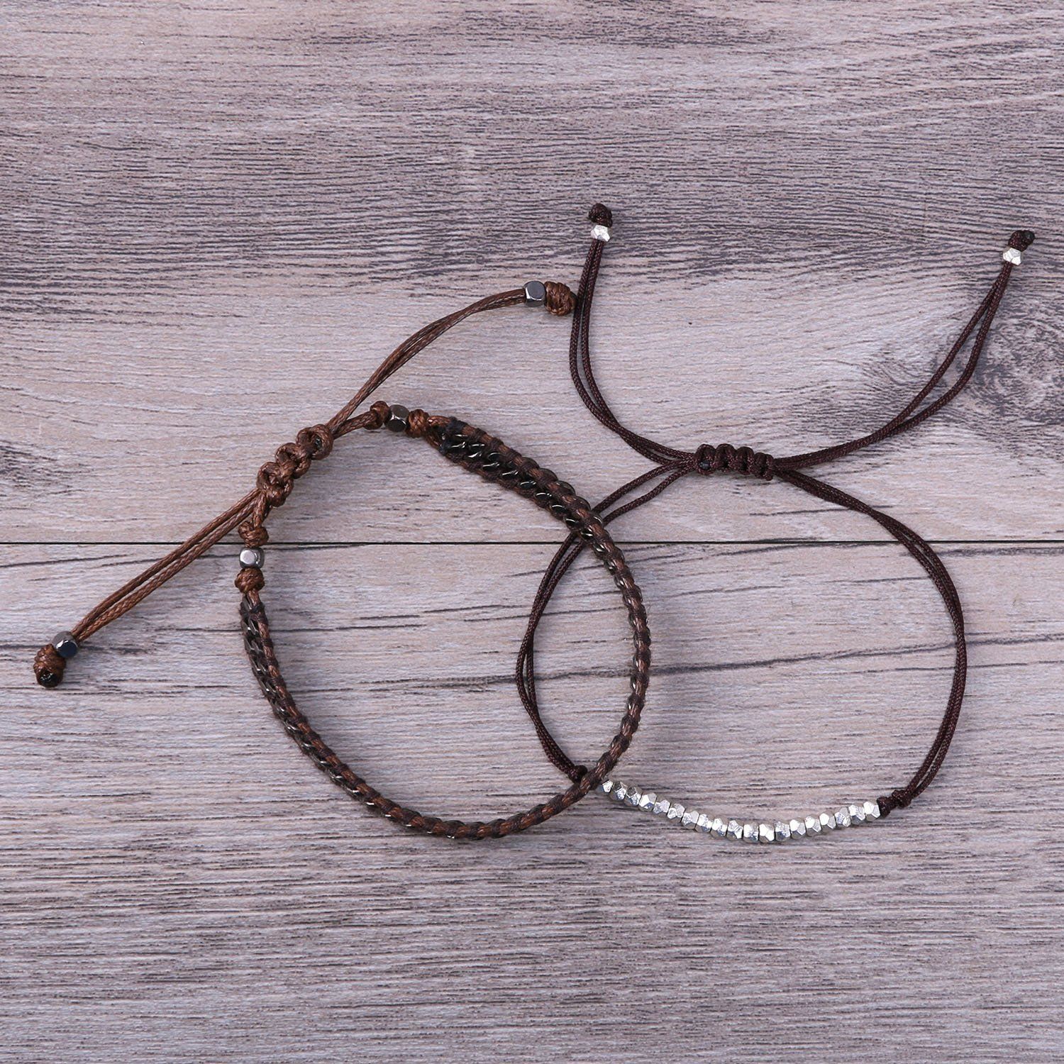  数量 ストーン ゴールドメッキ ホワイト バングル チェーン 腕輪 ブレスレット ストリング 細いロープ 2本セット KELITCH ブレスレット アクセサリー