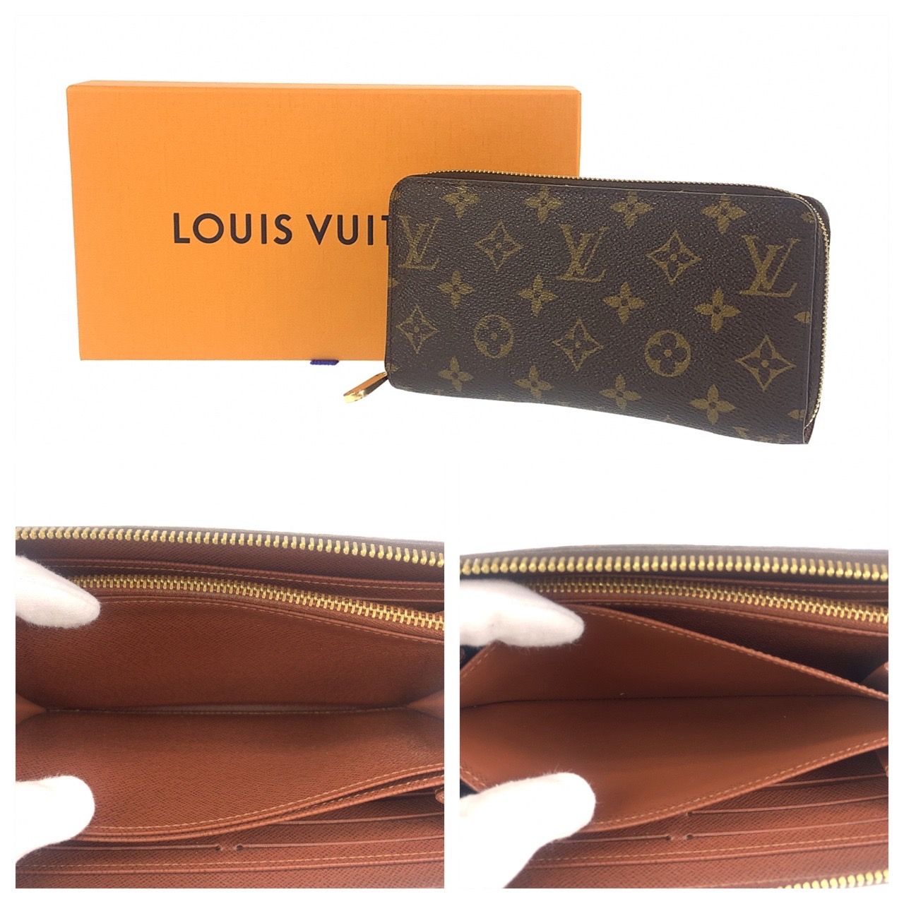 LOUIS VUITTON ジッピー ウォレット モノグラム ブラウン　美品 LOUIS VUITTON ルイヴィトン モノグラム ジッピーウォレット