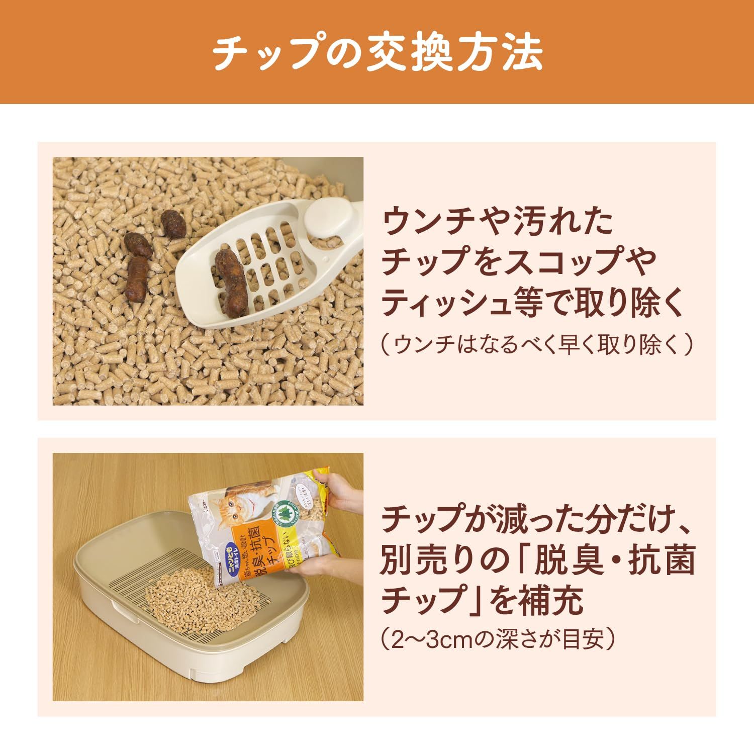 ネコ砂 消臭 猫用 システムトイレ 4.4L×4個 ケース販売 大きめの粒 脱臭 抗菌チップ でパワフルに脱臭 猫砂 ニャンとも清潔トイレ