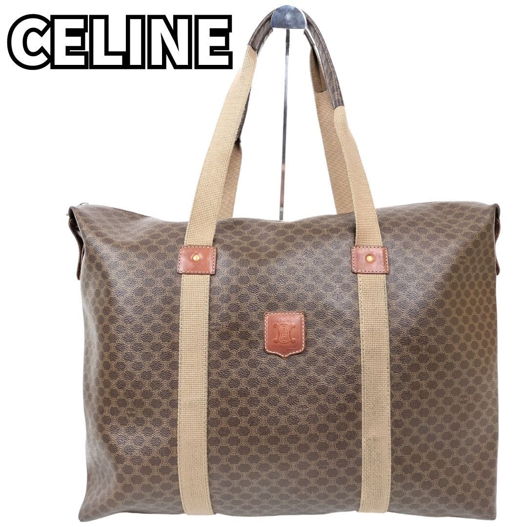 クラシックな魅力✨】 CELINE オールド セリーヌ トートバッグ ボストンバッグ レトロ ヴィンテージ ロゴ型押し マカダム柄 - メルカリ