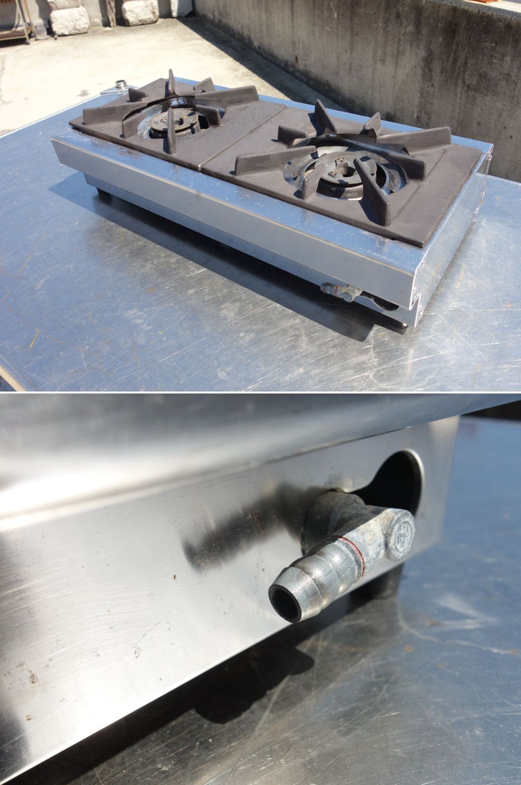 M▽リンナイ 業務用 ガステーブル ガスレンジ テーブルレンジ 2口 コンロ LPガス プロパンガス RSB-206A 31620 WWW_KANDAIZUMI_COM