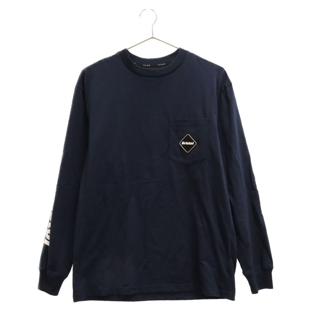 F.C.R.B. (エフシーアールビー) 22AW L/S AUTHENTIC TEAM POCKET TEE ポケット ロングスリーブカットソー 長袖Tシャツ ネイビー FCRB-222073