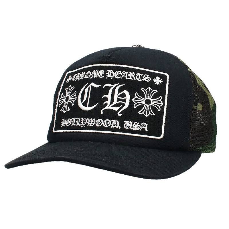 クロムハーツ TRUCKER CAP/トラッカーキャップ CHパッチクロスボール付迷彩メッシュキャップ メンズ