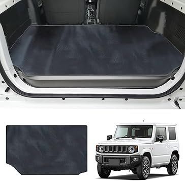 Temiry 車 ラゲッジマット新型ジムニー用 撥水 トランクシート 滑り止め jb64 アクセサリー jb74 荷台マット 汚れに強い ワンタッチバックルラゲッジマット 取付簡単 ジムニー専用 トランクマット 後部座席 ゴム 耐久性 ラゲ