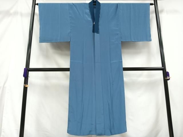 平和屋着物○男性 長襦袢 無双仕立て 虎竹文 青藤色 金銀彩 正絹 逸品