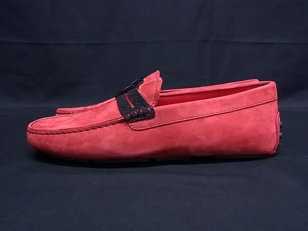 TOD'Sトッズ×フェラーリ ドライビングシューズスエード レッド 27 超美