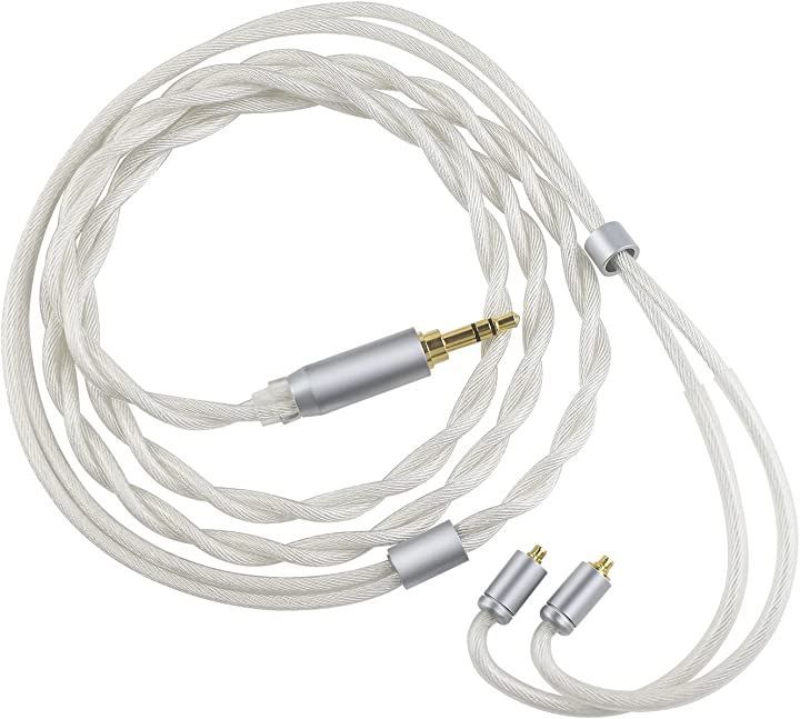 3APLUS TZ35 MMCXリケーブル2芯同軸 OCCケーブル 銀メッキ・単