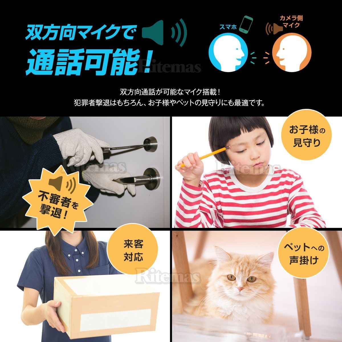 ソーラー 防犯カメラ ワイヤレス 200万画素 監視カメラ ソーラー充電 屋外 防水 WIFI ネットワーク 人感録画トレイルカメラ アプリ SKLAD-KIRPICHA_RU