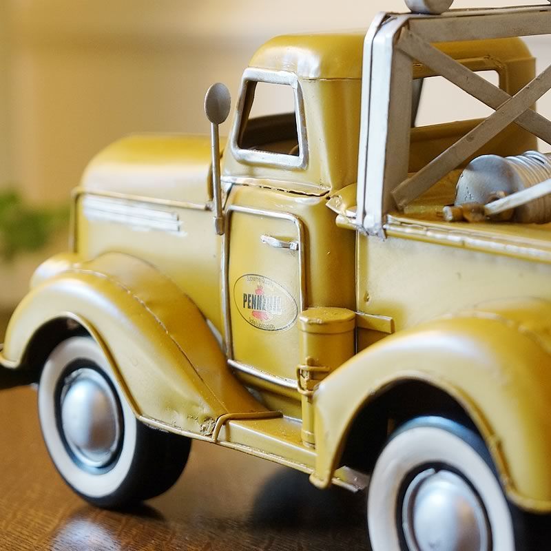 ブリキのおもちゃ レッカー車 インテリア雑貨 置物 レトロ 輸入雑貨
