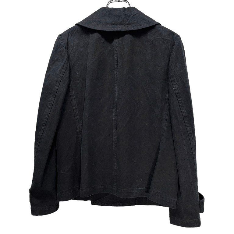 Y's キャンバスコットン製品染めダブルブレストジャケット Pコート