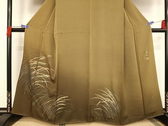 平和屋着物●金彩友禅　卓越技能者・名工・和田光正　訪問着　薄　暈し染め　金彩　正絹　逸品　AAAT9376np 平和屋着物○金彩友禅 卓越技能者・名工・和田光正 訪問着 薄 暈し染め