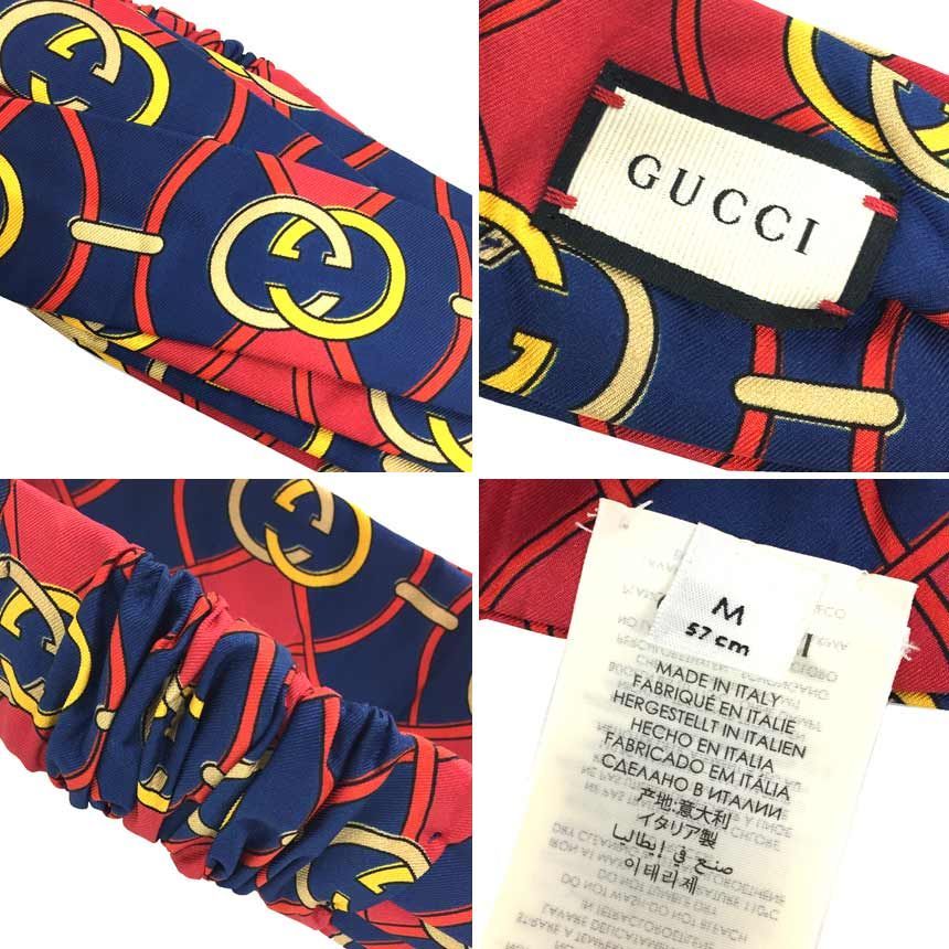 GUCCI グッチ インターロッキングG ランバス ヘアバンド 572207