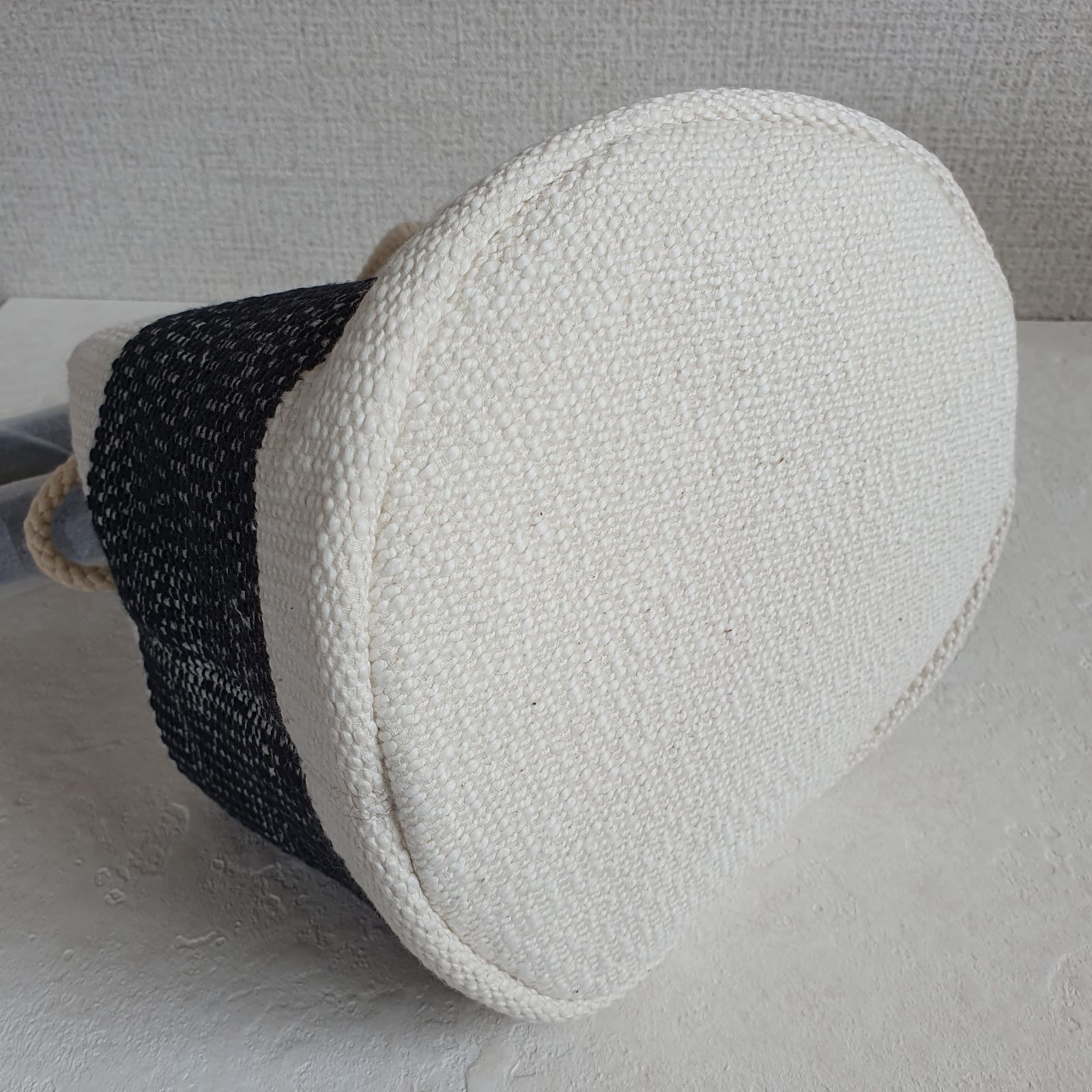 ロゴ コットンバケットバッグ